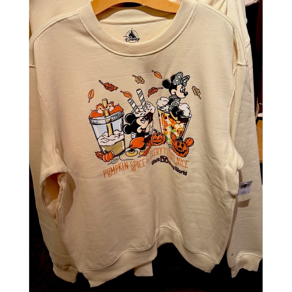 2025 Disney Parks Halloween Sweatshirt Small 2X Mickey Minnie Pumpkin Spice WDW